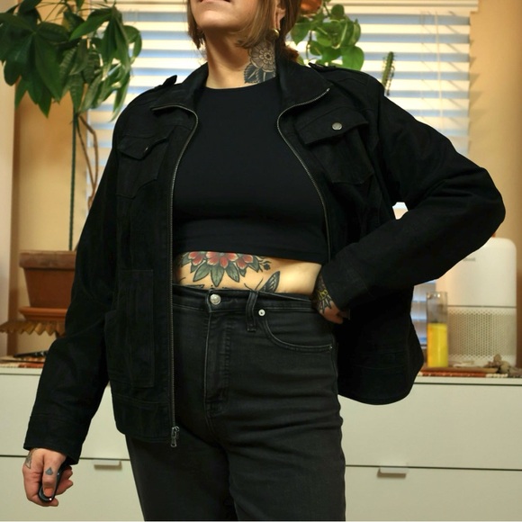 LEVI’S Black Leather Jacket - Picture 1 of 4